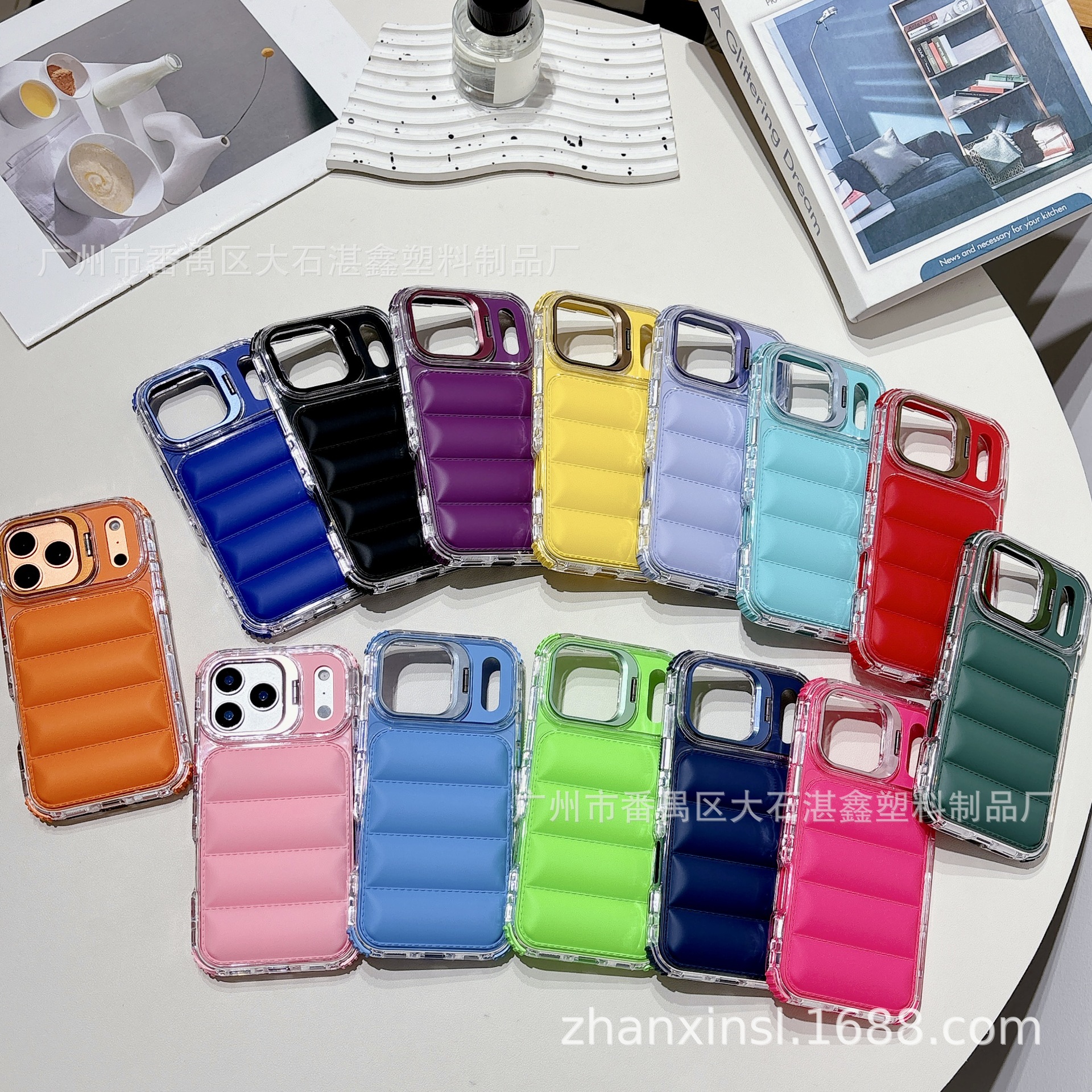 羽绒服镜头支架手机壳气垫防摔全包壳适用iPhone 17 pro max/S26U