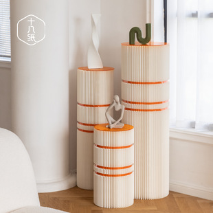 Eighteen Paper Storage Rack Floor Display Rack Shopping Mall Window Exhibition Round Display Rack Creative Folding Portable Display Rack