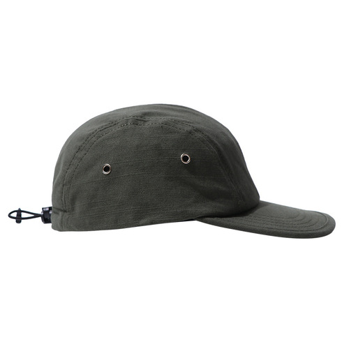Niche camping hat Japanese simple solid color four-page drawstring peaked cap street couple men and women all-match baseball cap