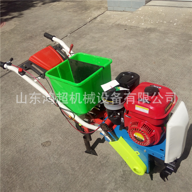 手推式汽油播种机 玉米大豆点播机三行追肥机
