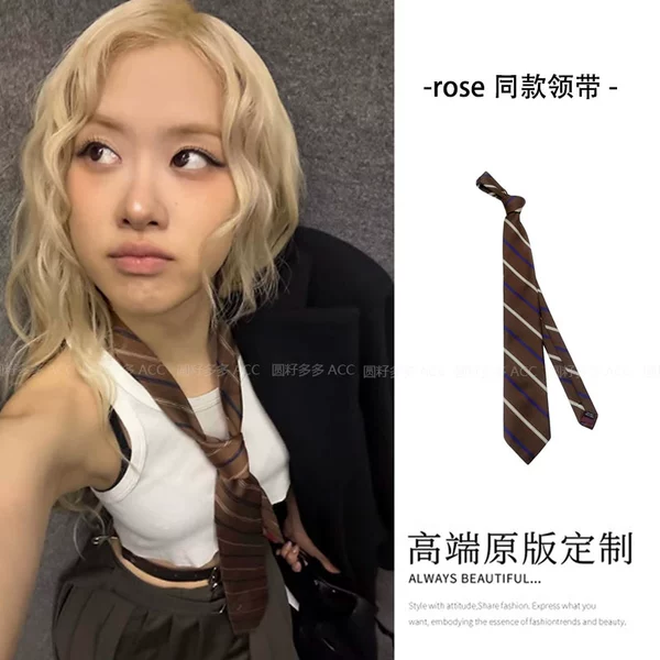 Rose's same striped tie (old money style)
