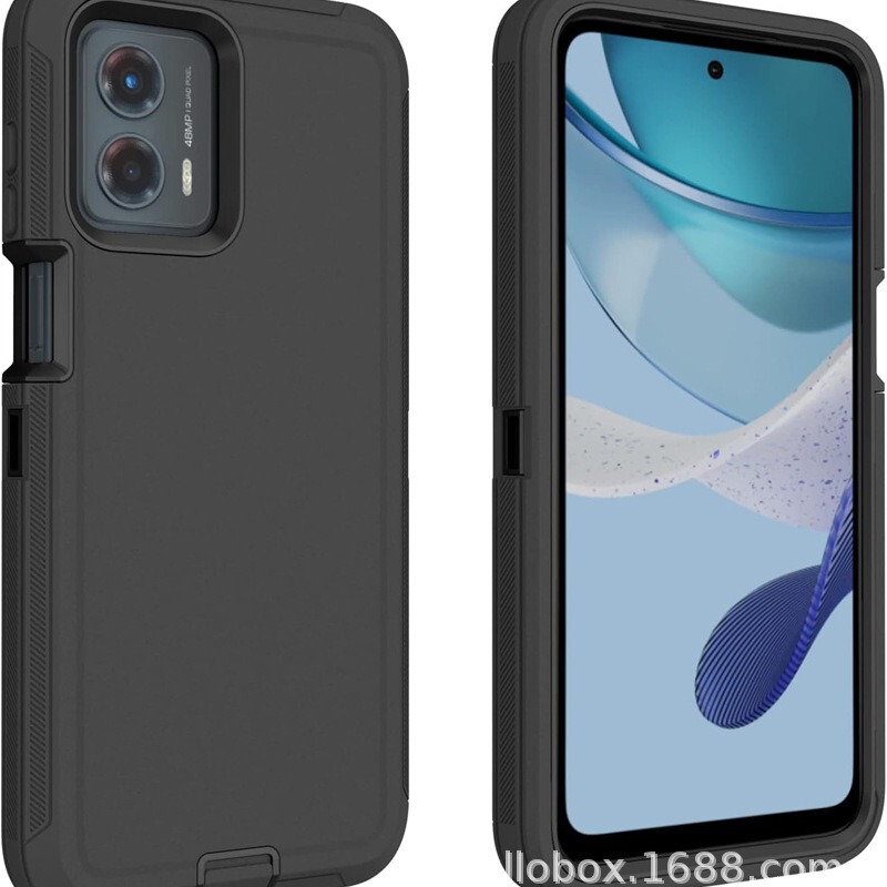 Robot Three-proof mobile phone shell MOTO G Power2024 drop-resistant shockproof all-inclusive otter back clip protective cover