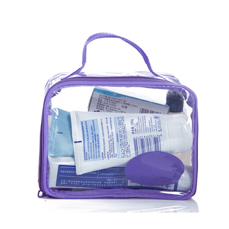 透明PVC化妆包装袋 防水塑料手提袋 PVC伴手礼收纳袋车缝丝印logo