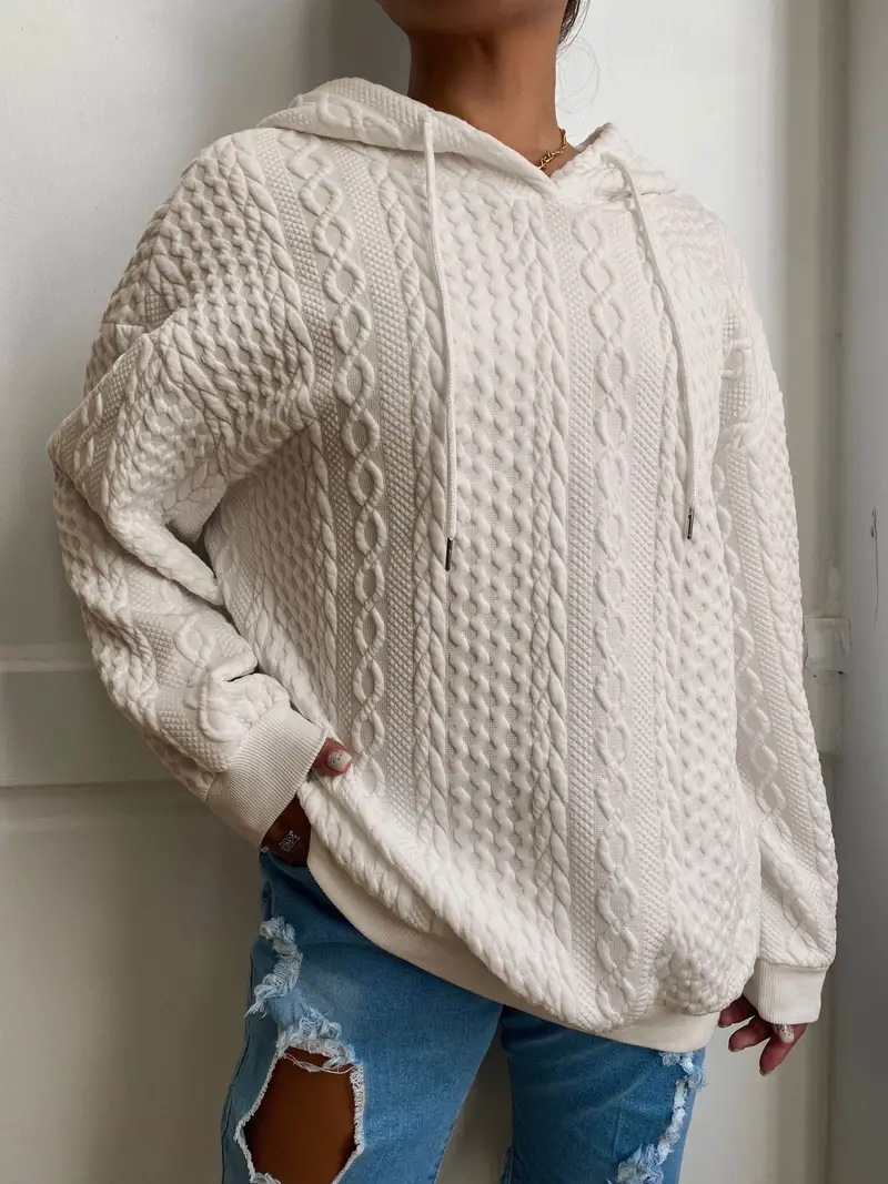 630g Weight Long Sleeve Sleeve Length Pullovers Placket Type Regular Sleeve Sleeve Type Spandex, Polyester Fabric Type Long Top Length Hoodie Tops Type Holiday, Daily Occasion Hooded Neckline Regular Fit Fit Type Solid Color Pattern Spring, Autumn Season Women's Gender Pocket Design Casual, Streetwear Style Women's Hoodies Long Sleeve Pocket Casual Streetwear Solid Color 13