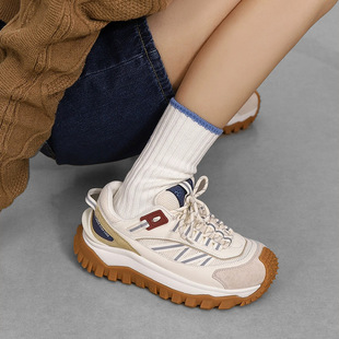 Dad's shoes for women 2025 new autumn and winter height increasing women's sports shoes lace up casual shoes women's tire shoes wholesale