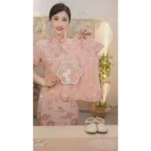 SC070亲子 现货【樱落】 新中式国风2025新款女童夏季清凉旗袍裙