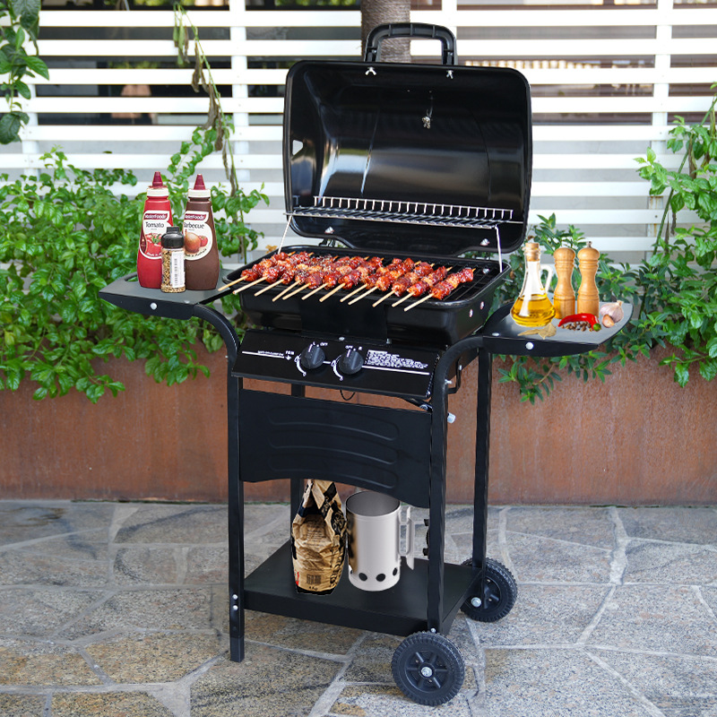 Mayorista CE certificación de doble cabeza horno de parrilla de gas grande parrilla de gas estadounidense comercio electrónico transfronterizo horno de gas comercio exterior