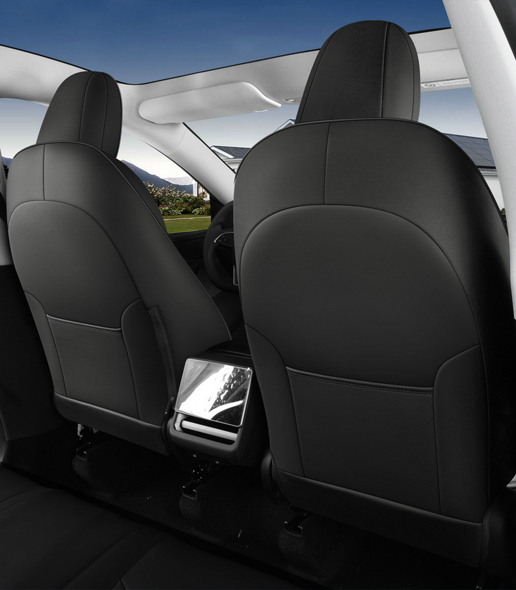 New Model-Specific 25-Piece Tesla Model Y and Model 3 Full Leather Universal Car Seat Covers