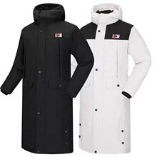 运动棉大衣男长款过膝中国队棉衣冬季户外训练服女羽绒棉服防寒服