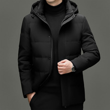 中老年羽绒服男款轻便款2025新款连帽加厚保暖内胆可拆卸冬季外套