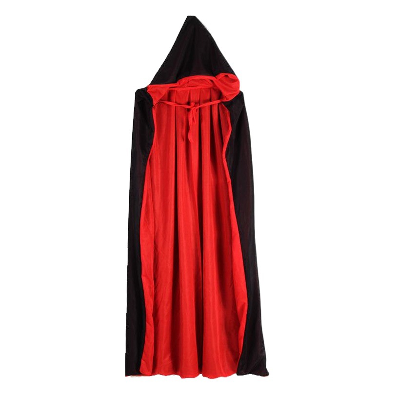 Disfraz de Halloween, capa negra y roja, capa de vampiro de la muerte negra de doble capa para niños, cosplay de doble cara, capa de vampiro para adultos image 1