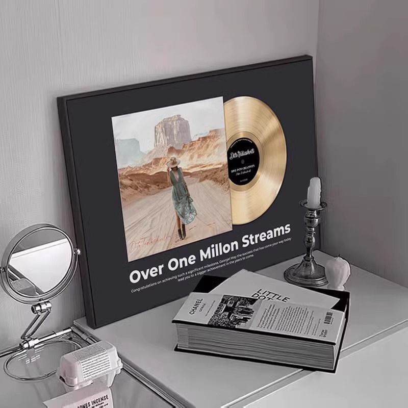 CD de vinilo cuelga pinturas retro americanas cafetería música comedor sala de estar dormitorio lujo ligero alta pintura decorativa image 1
