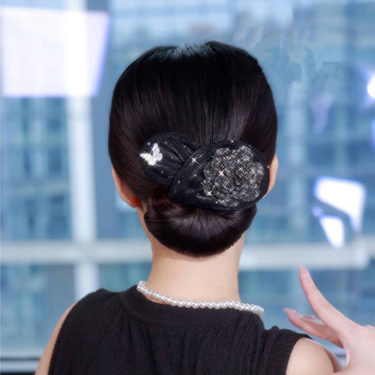 Platino Siya accesorios para el cabello mariposa elegante flor torcedura clip Camelia rizador de pelo Placa de cola de pescado palo de pelo perezoso esencial