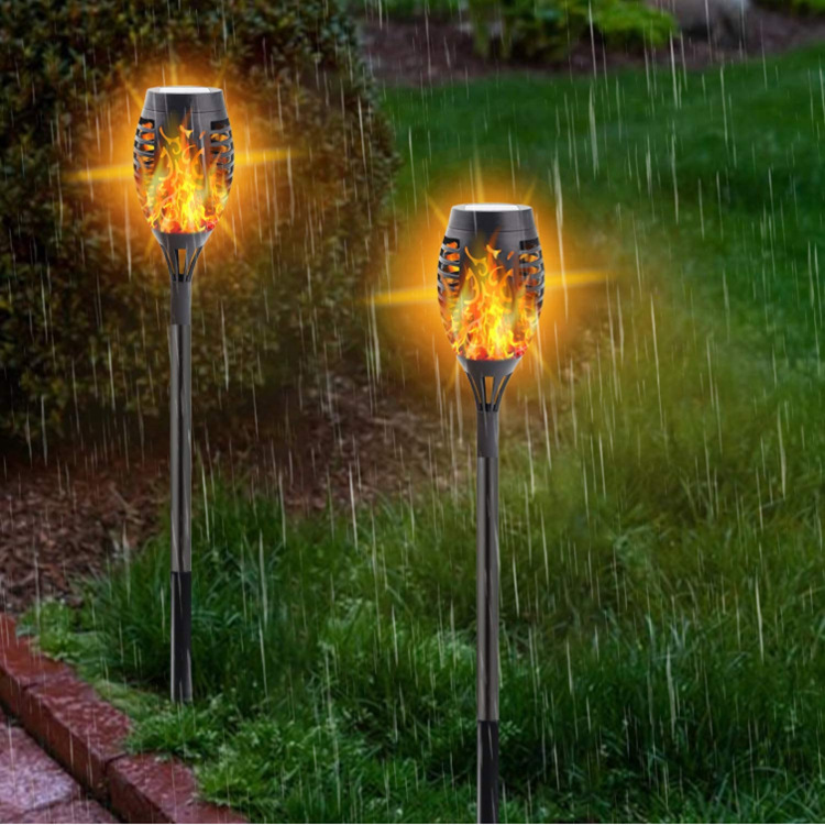 Nowy zewnętrzny płomień solarny 12LED Courtyard Park Lawn Villa dekoracyjne światło krajobrazowe wodoodporne_voghion.com