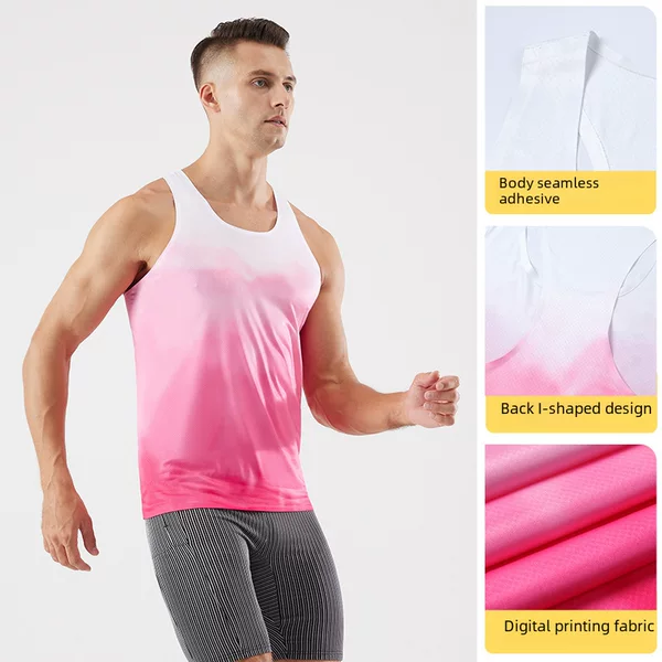 Racing vest men's summer outdoor marathon track and field running fitness sports vest men's loose quick-drying top