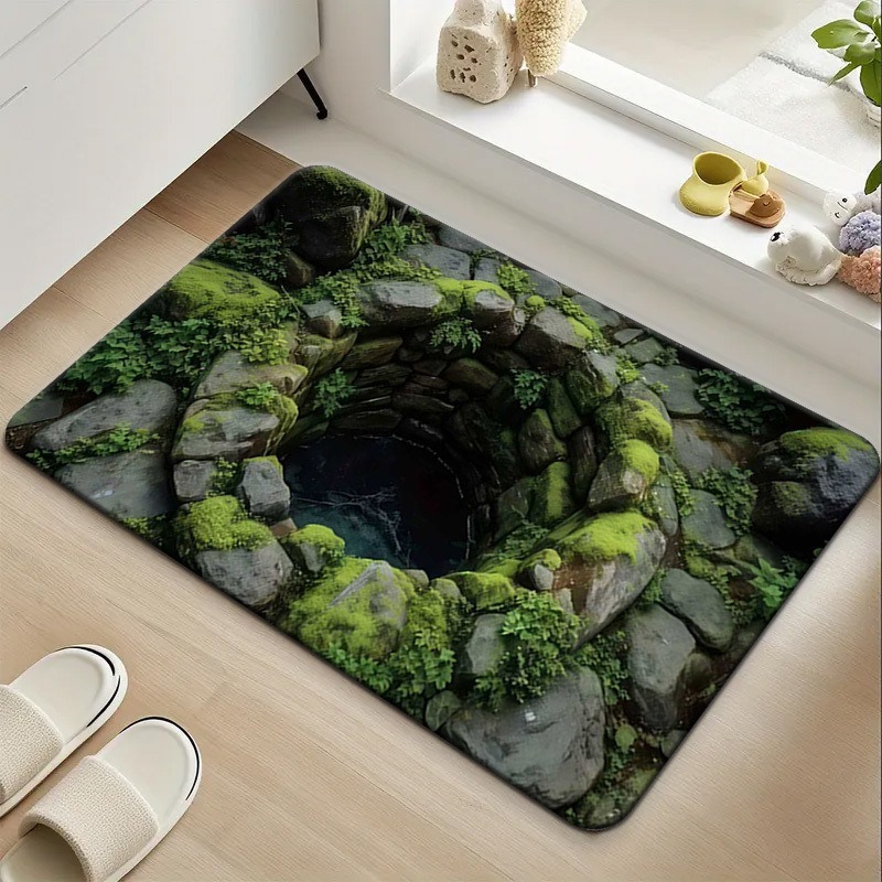 Transfronterizo 3D estereoscópico cristal alfombra de lana Amazon American anti-deslizante alfombra de absorción de agua alfombra de puerta