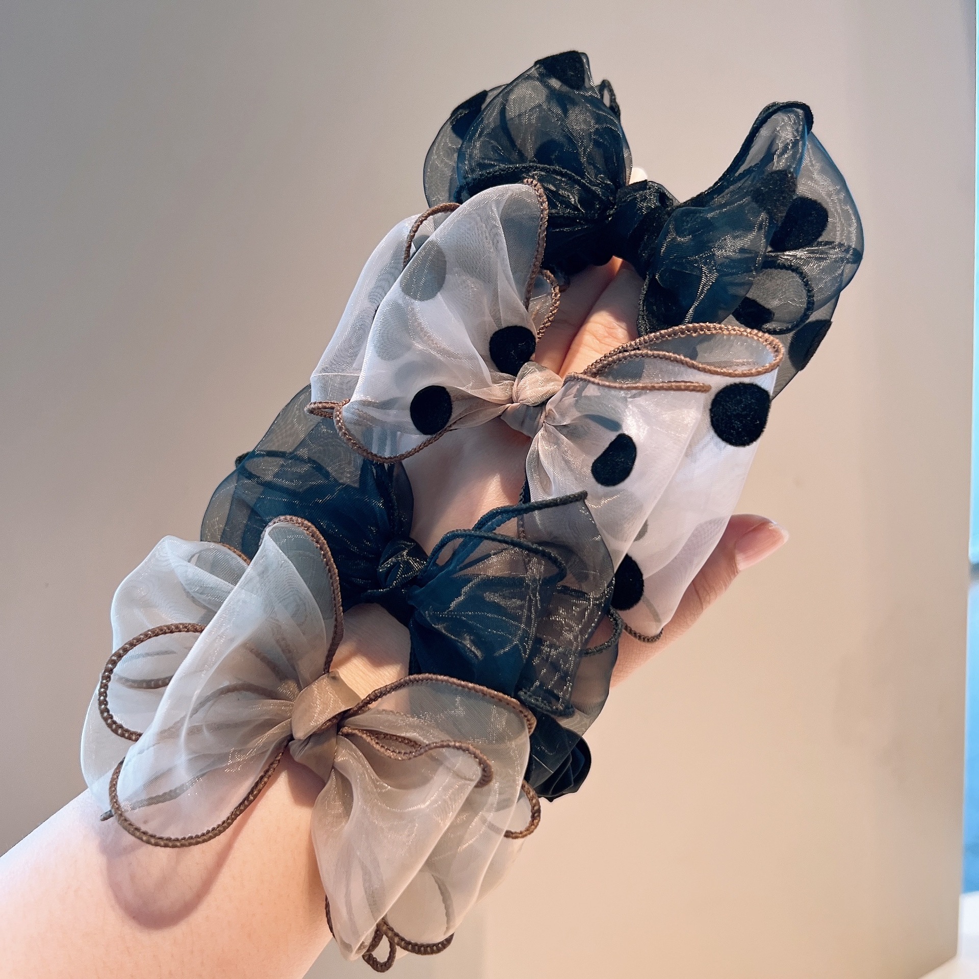 26g Weight Hair Tie Hair Accessories Type 1 Piece Quantity Daily Occasion Cute Bow Knot Organza Hair Tie 1 Piece