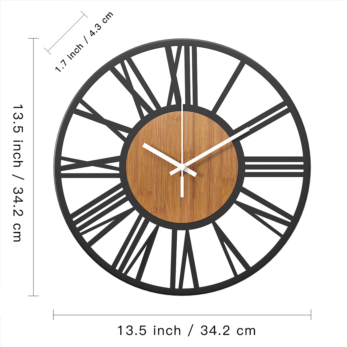 Estilo nórdico Amazon Venta caliente hierro Reloj de pared hogar sala de estar dormitorio Reloj simple creativo luz lujo mudo reloj