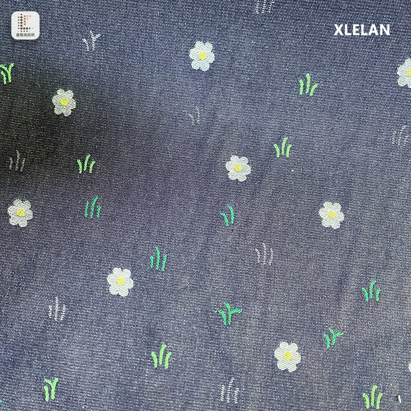 Jacquard denim fabric, cobra pattern, 16S dyed polyester-cotton, non-stretch