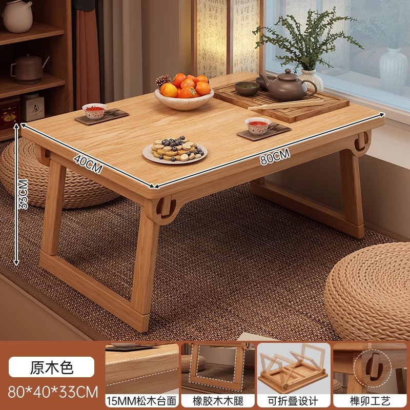 Personalizado kang balcón escritorio de madera maciza escritorio tatami pequeño dormitorio mesa de estudio mesa de computadora portátil