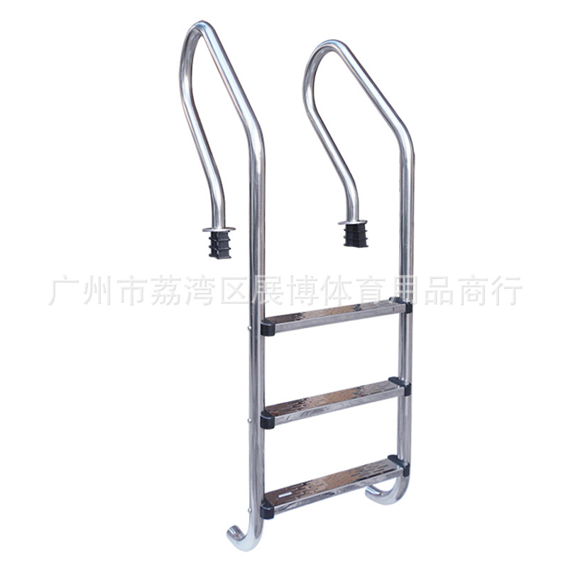 跨境厂家供应泳池美人鱼扶梯加强304不锈钢泳池扶手 加厚防滑踏板