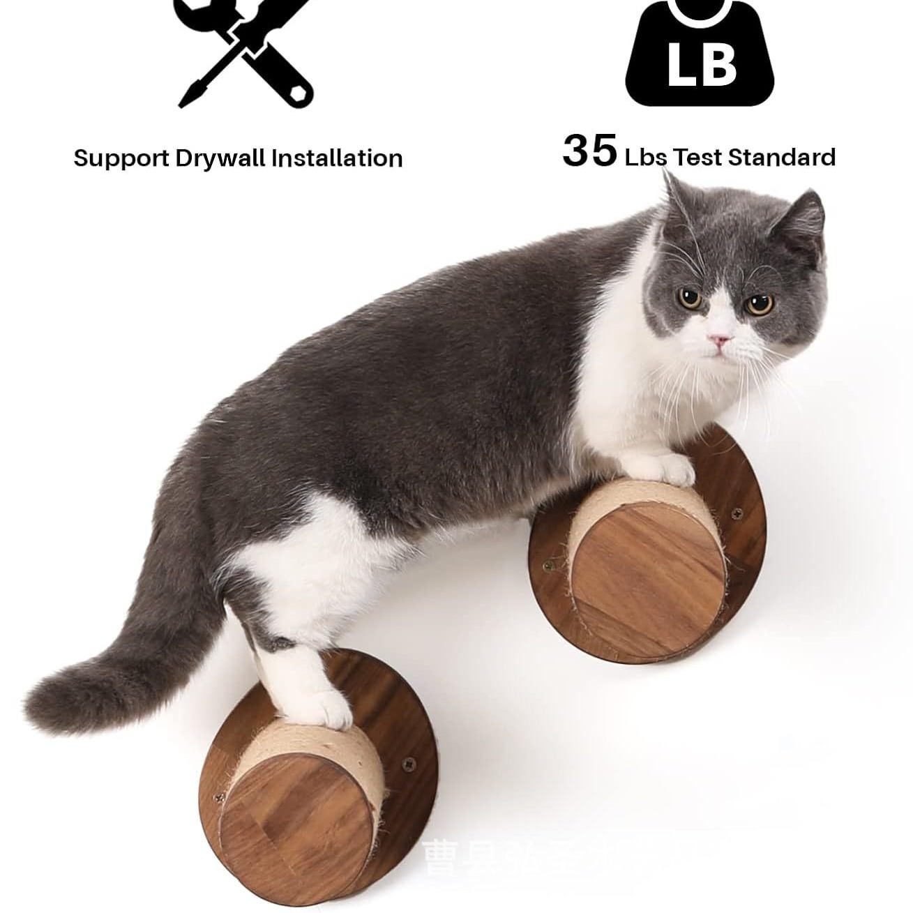 Marco de escalada de madera para gatos, pared colgante, escalera para gatos, cuerda de sisal, columna de agarre para gatos, escalera de escalada, columna de agarre para gatos, juguete para gatos