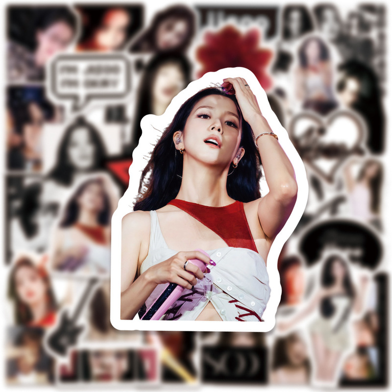 50张金智秀jisoo单人世巡flower混合blackpink diy防水周边贴纸|undefined