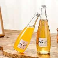 Оптовая продажа 500ml330ml высокое значение прозрачная минеральная вода сода стеклянная пустая бутылка с алюминиевой крышкой маленькая бутылка вина