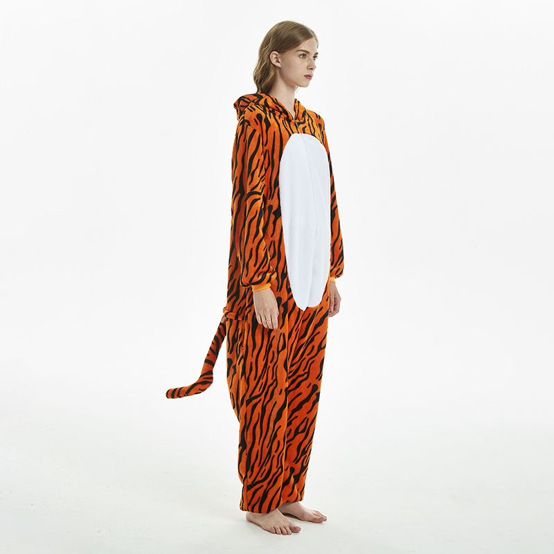 冬のフランネル大人の動物漫画ワンピースパジャマ小さな蜂かわいいカップルスタイル厚みのあるホーム服トイレ|undefined