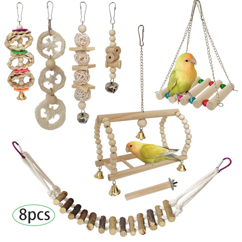 Попугай игрушечный набор из веток лазанья Лестница люфа из виноградной лозы