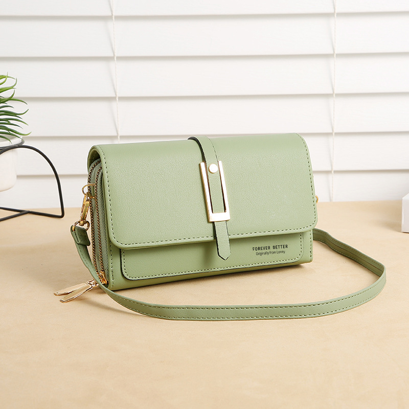 Lonny nueva Cartera bolsa de teléfono móvil de moda de estilo coreano de moda multi-funcional pequeña bolsa cuadrada versátil retro hombro bolsa de mensajero