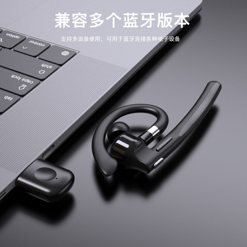 Amazonの新しい片耳Bluetoothヘッドセット、ワイヤレスインイヤーノイズリダクション通話、大容量バッテリー、耳掛け型ビジネスAI翻訳|undefined