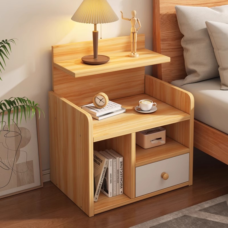 Mesa de cabezal de cama simple y moderno armario pequeño para alquilar estante de almacenamiento simple al lado de la cama armario de almacenamiento del dormitorio