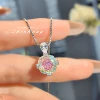 Bright green and purple pendant [without chain]
