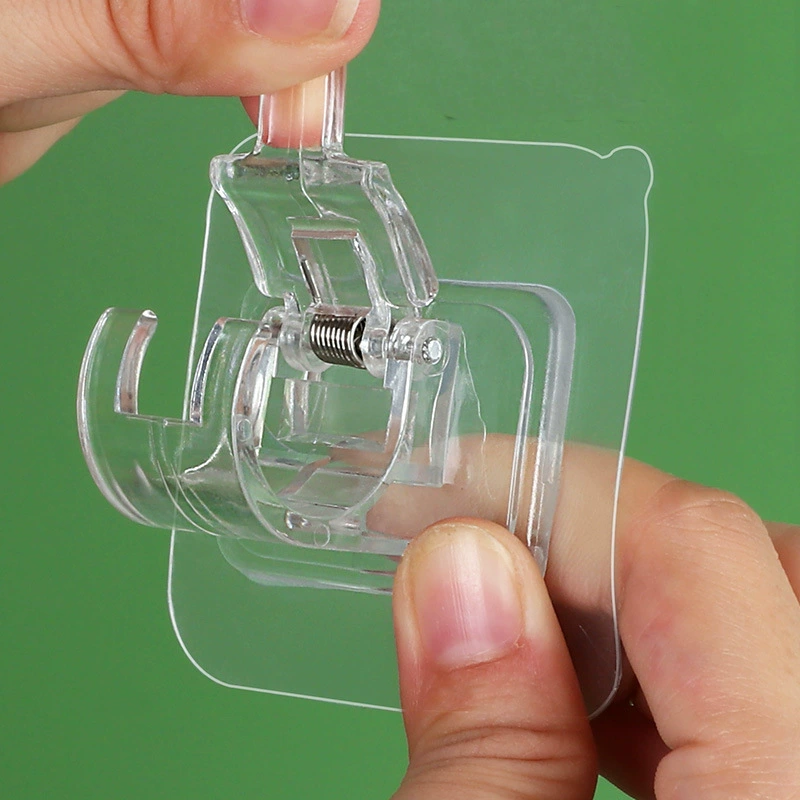 Многофункциональный держатель для штанги для штор с крючком, кронштейн с клейким креплением без сверления, крючок с клейким креплением для дверной шторы.