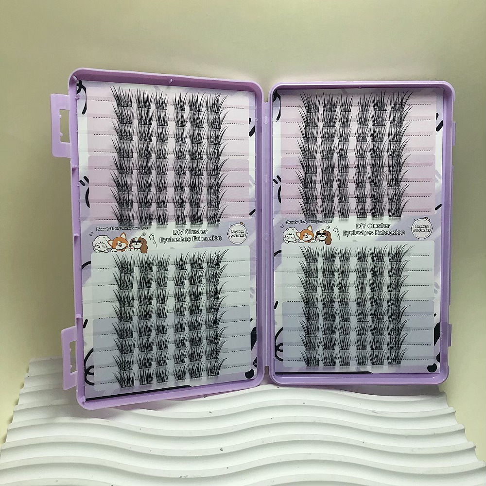 Serie de pestañas postizas transfronterizas Libro de pestañas de comercio exterior Pestañas postizas en inglés completas Pestañas postizas de gran capacidad, pelo segmentado de un solo racimo