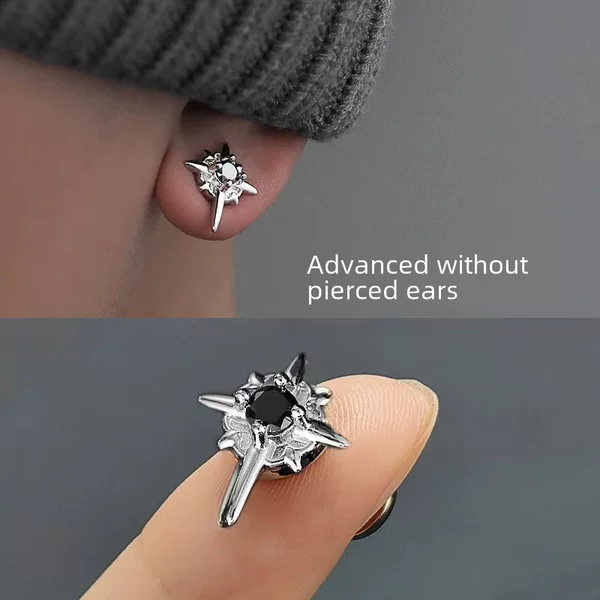 Polaris Magnet Ear Clip Men's Painless No Piercing Women's Ear Bone Clip Men's Earrings Earrings High-End Students No Holes