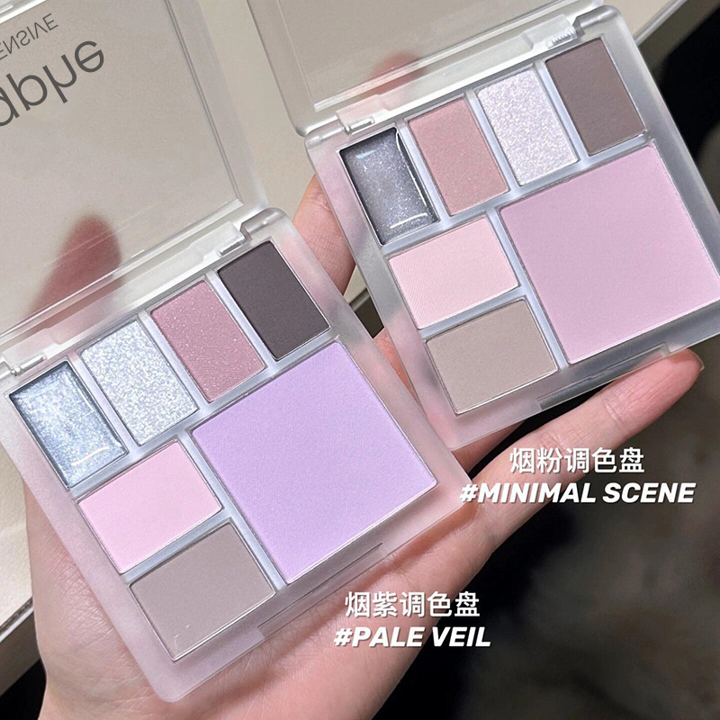 TINGPHE nuevo producto Sombra de ojos de 7 colores, rubor, repara el rostro, disco integrado multifuncional de alto brillo, mate y baja plenitud