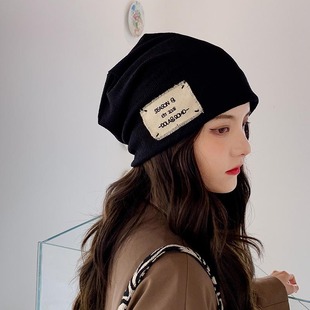 Black Heap Hat Children's Winter Wool Cold Hat Showing Face Small Knitted Hat 2021 Explosions Women's Autumn and Winter Korean Style