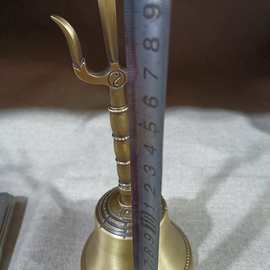 三清铃铛三叉响铜仿古做旧传统光滑铜铃铛