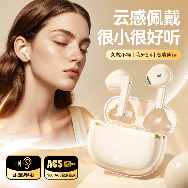 J08B True Wireless Bluetooth Headphones for Boys and Girls, Suitable for Running Sports, Noise Reduction, Earbud Type, Dual-Ear Bluetooth 5.3