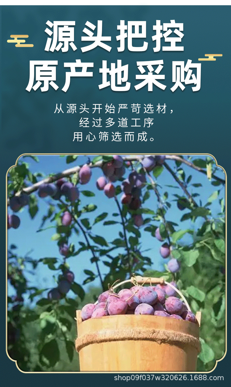 Sugar-Free Dried Smoked Plum Wu Mei 500g Natural Suanmeitang Ingredient for Tea and Infusions quality and texture