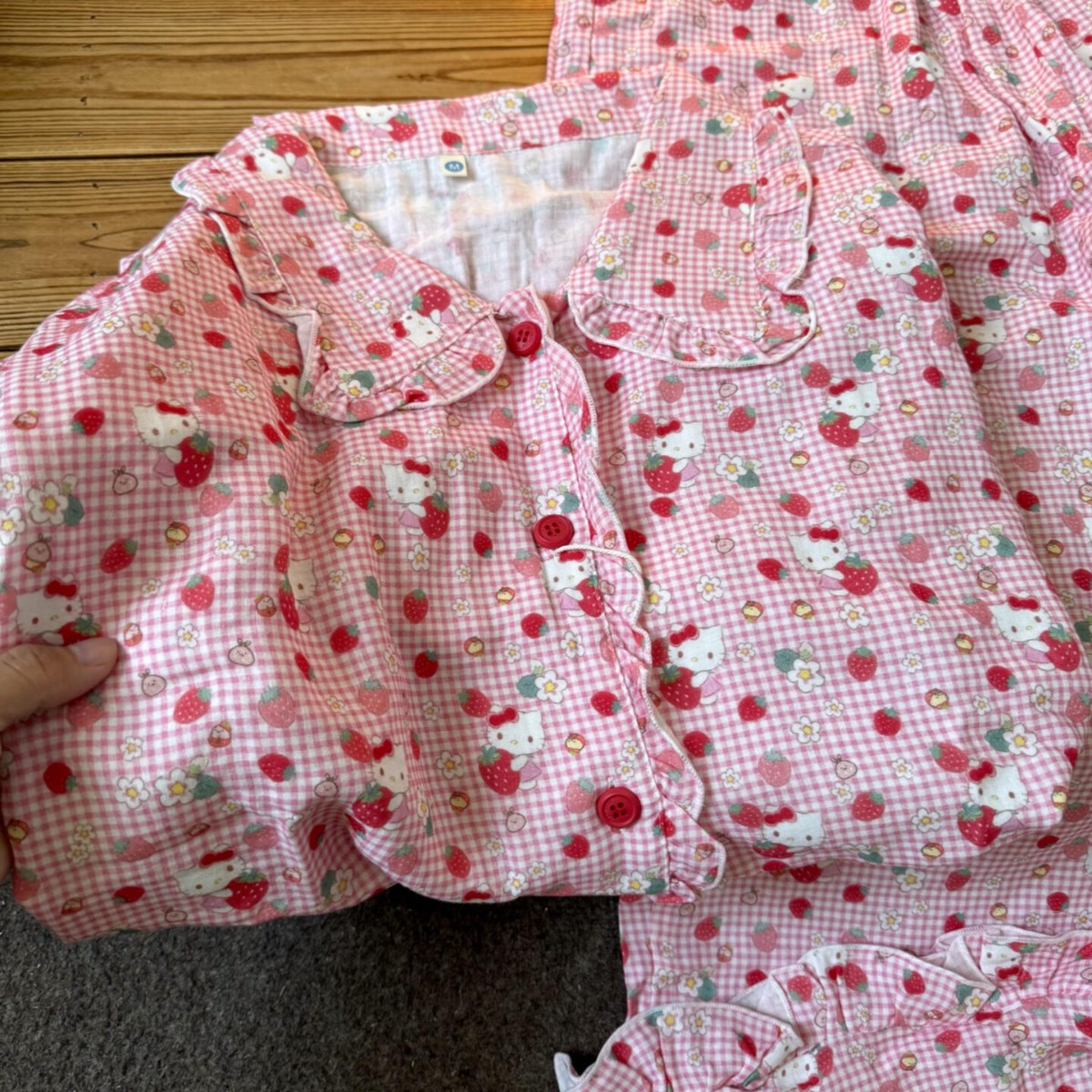 Baby Doll Collar Plaid Kitty New Cute Sweet Women's Long-Sleeved Pajamas Girls Autum Lace Home Wear Set