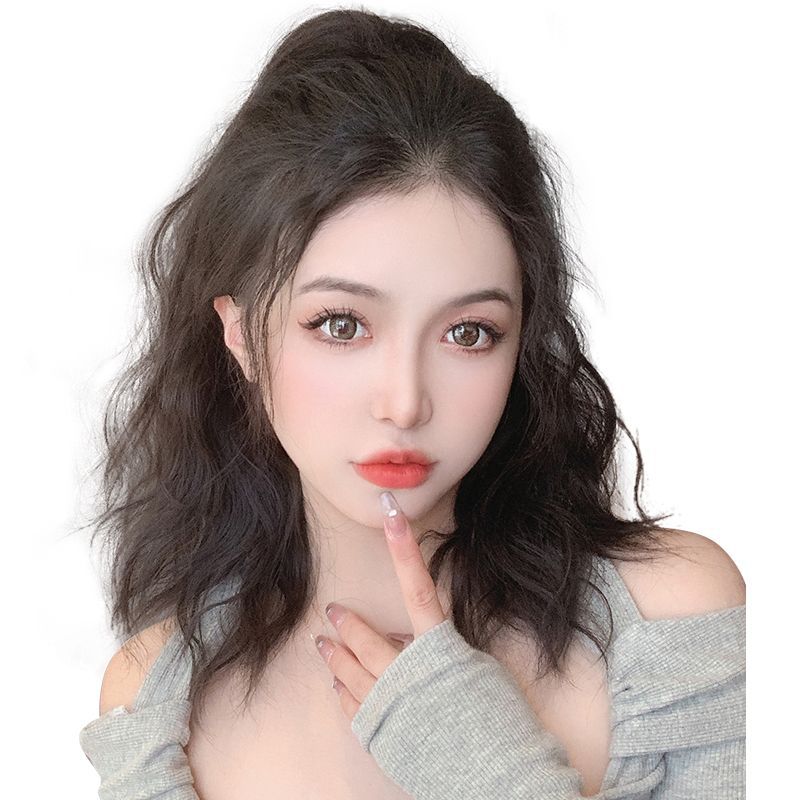 Peluca de cola de caballo hembra Artificial Completo cabello humano alta Cola de Caballo pieza clip luz giro trenza pelo rizado se puede atar Cola de Caballo falsa ligera