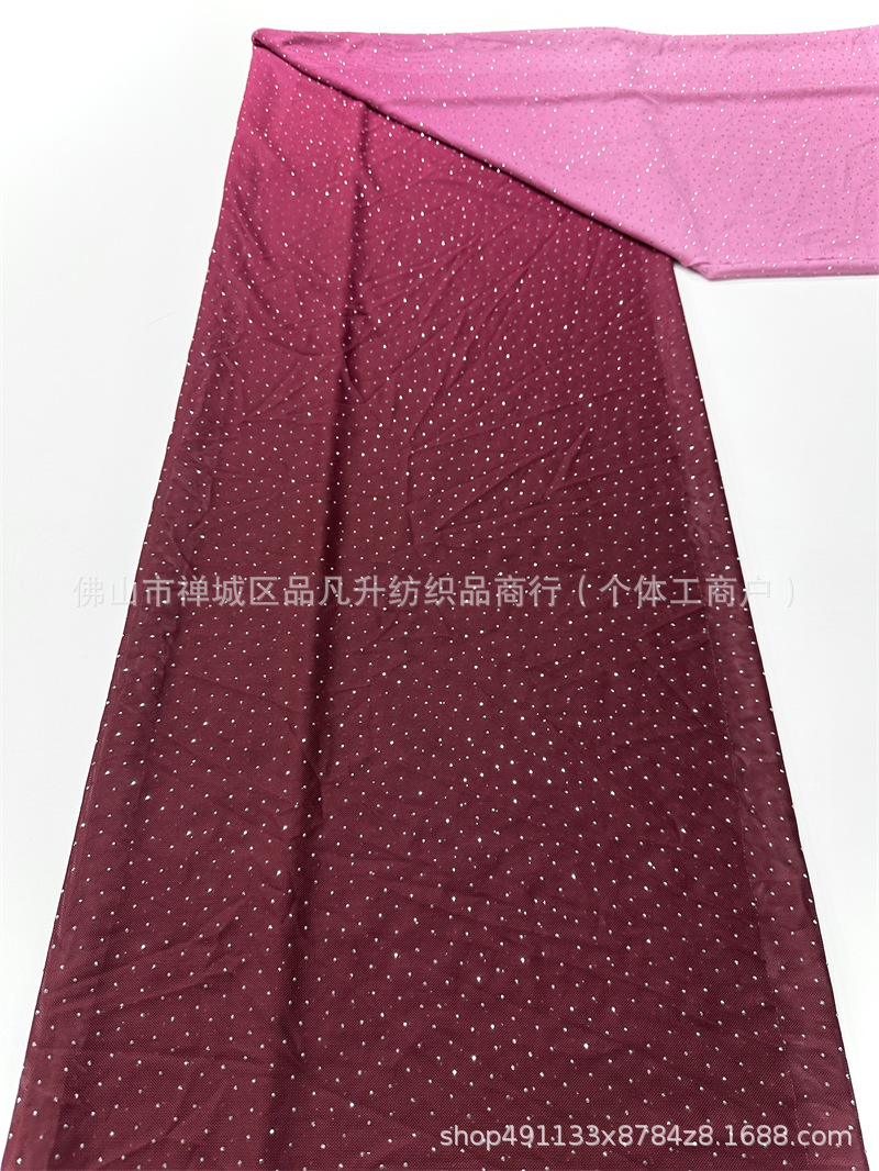Vestido de cena de moda de fiesta de baile de camisa de vestido de tela gradiente caliente taladro de tela transpirable de alta elasticidad image 13