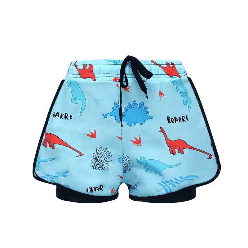 Children's Swim Trunks for Boys Professional Quick-Dry Fabric, Large Children's Anti-Embarrassment Double-Layer Swim Trunks, New Wholesale 2024