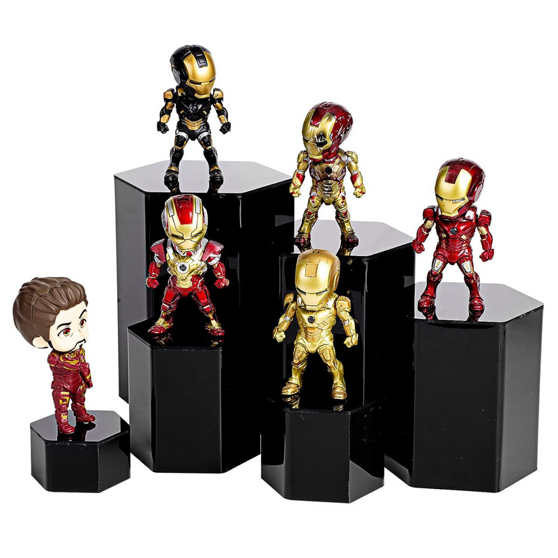 六角形珠宝展示立管 六角形展示立管 亚克力六角形珠宝展示架