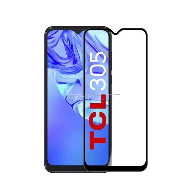 Подходит для TCL 305 защитное стекло высокой чёткости, TCL 305 с шелкографией, полно клеевое покрытие закалённого стекла 305