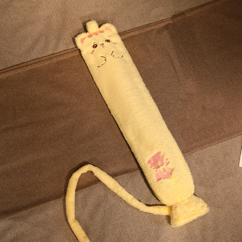 Bolsa de agua caliente alargada en invierno, bolsas de mano calientes largas con inyección de agua, bebés calientes de tamaño grande, colcha de estómago, almohada larga