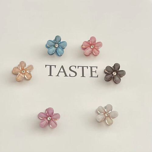 Small bangs grabber  new crystal flower side hairpin Korean internet celebrity mini temperament hair grabber hair accessory
